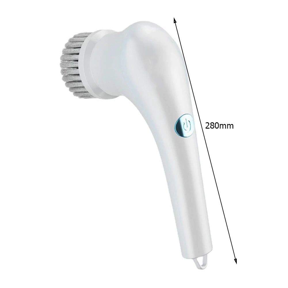 Handheld Cleaning Brush with 5 Brush Heads Rechargeable Shower Scrubber Multifunctional Clean Brush for Wall Dish Tile Tub Floor